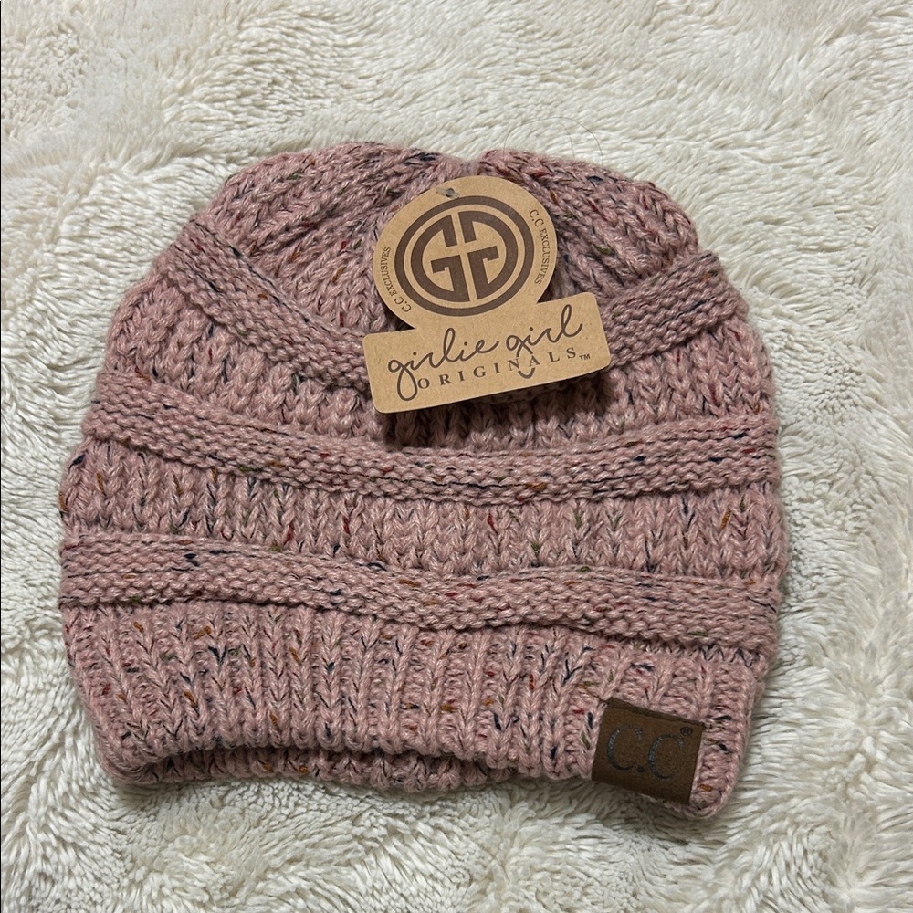 Pink Knit Beanie
